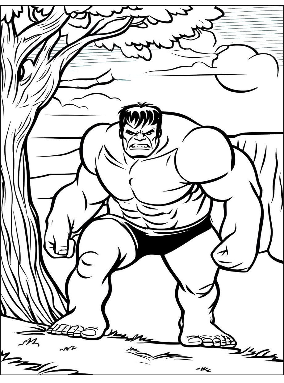 Mächtiger Hulk Ausmalbild von Marvel